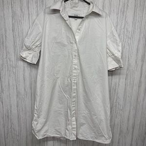 Womens Size 34 US 4 COS White Shirt Dress EUC